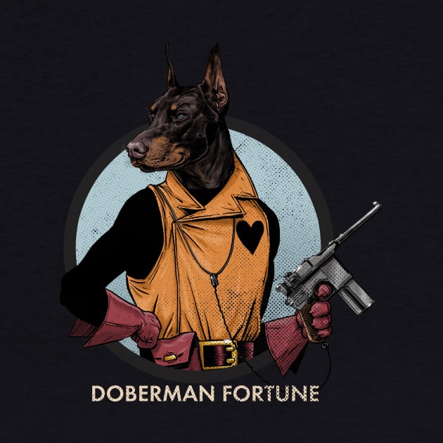 Doberman Fortune dark by ThirteenthFloor